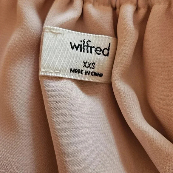 Wilfred Aritzia Neuchatel Off Shoulder Floral Print Mini Dress Dusty Pink XXS. - Picture 12 of 14